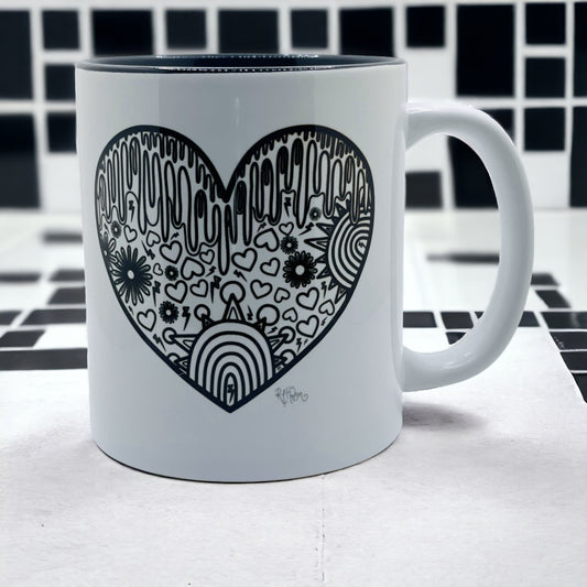 Monochrome Heart (Duo)© Mugs