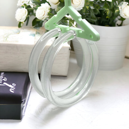 Clear Acrylic Hoop Earrings